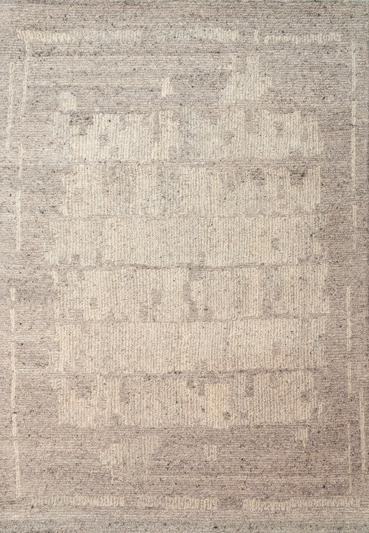 Teak Modern Taupe Abstract Low Pile Rug