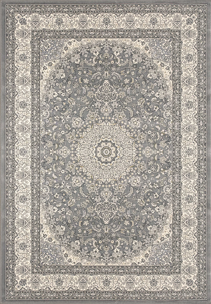 Ancient Garden Traditional Grey/Cream Classic Low Pile Rug