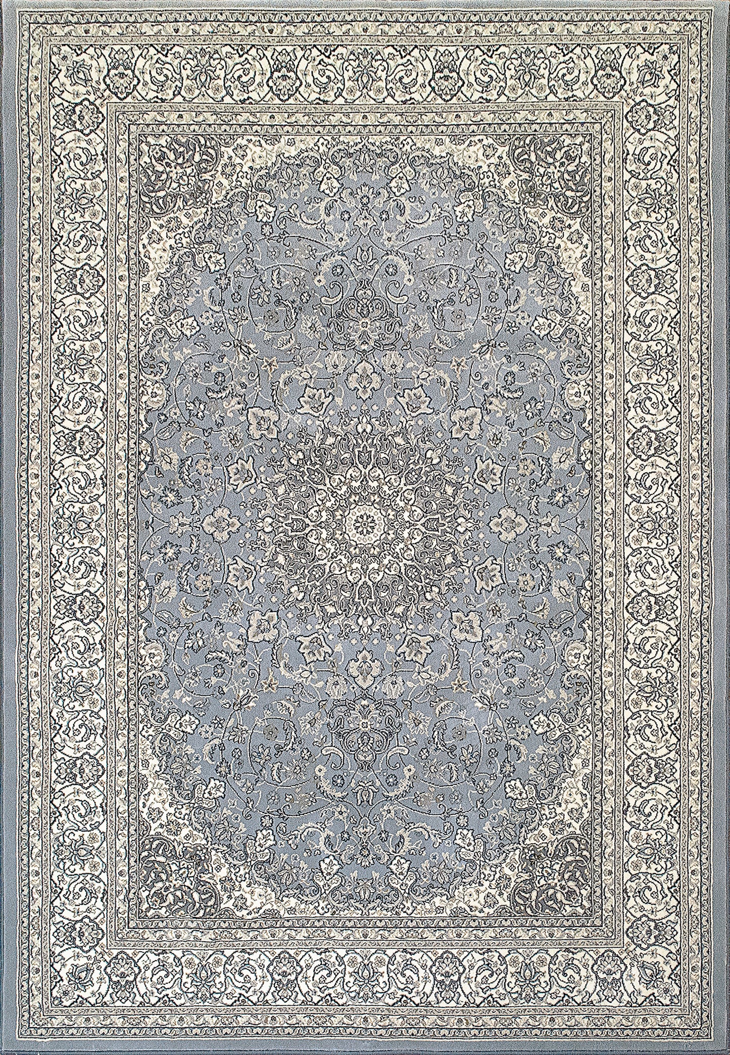 ANCIENT GARDEN 57119 STEEL BLUE/CREAM