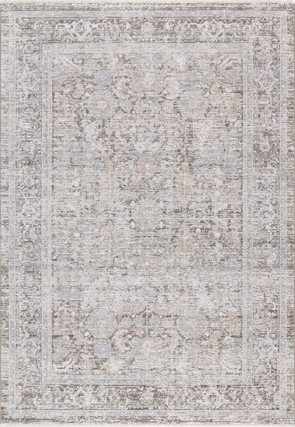 Bliss Traditional Beige/Grey Oriental Low Pile Rug