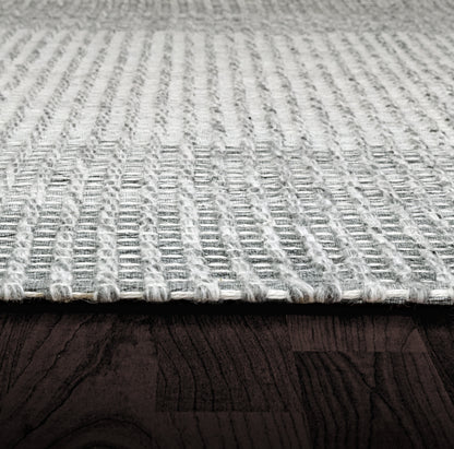 Enchant Solid Grey Woven Flat-Woven Rug