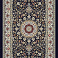 Ancient Garden Traditional Blue/Ivory Classic Low Pile Rug