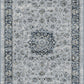 Ancient Garden Traditional Silver/Blue Distressed Low Pile Rug