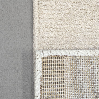 Polaris Modern Ivory/Grey/Gold Geometric Low Pile Rug