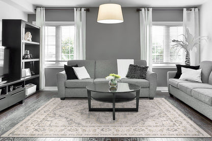 Calypso Traditional Ivory/Grey Bohemian Medium Pile Rug