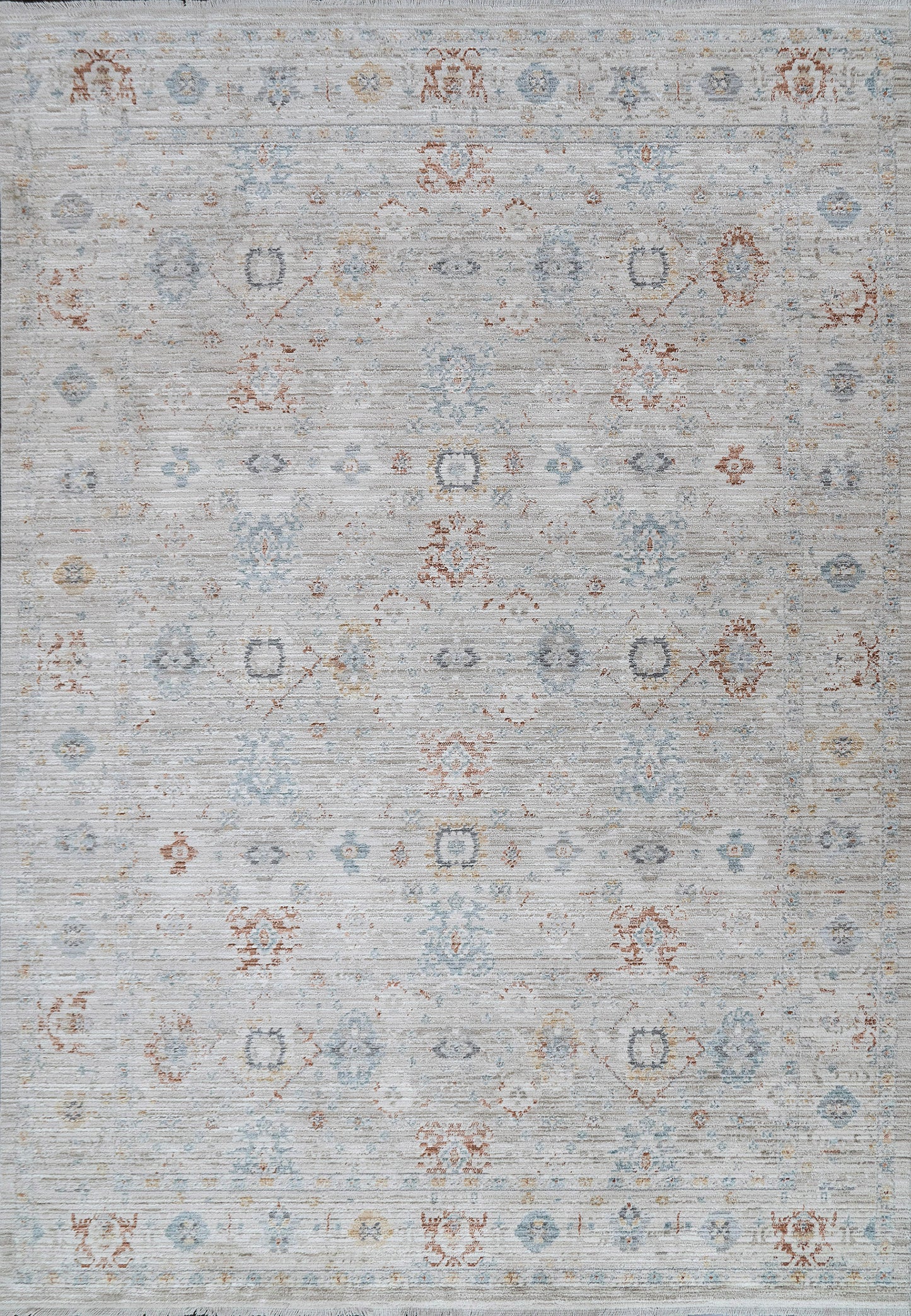 Fiora Transitional Cream/Taupe/Multi Floral Low Pile Rug