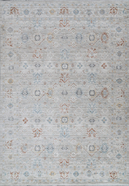 Fiora Transitional Cream/Taupe/Multi Floral Low Pile Rug