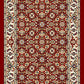 Ancient Garden Traditional Red/Ivory Classic Low Pile Rug