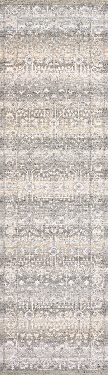 Mesa Transitional Cream/Grey/Beige Floral Low Pile Rug