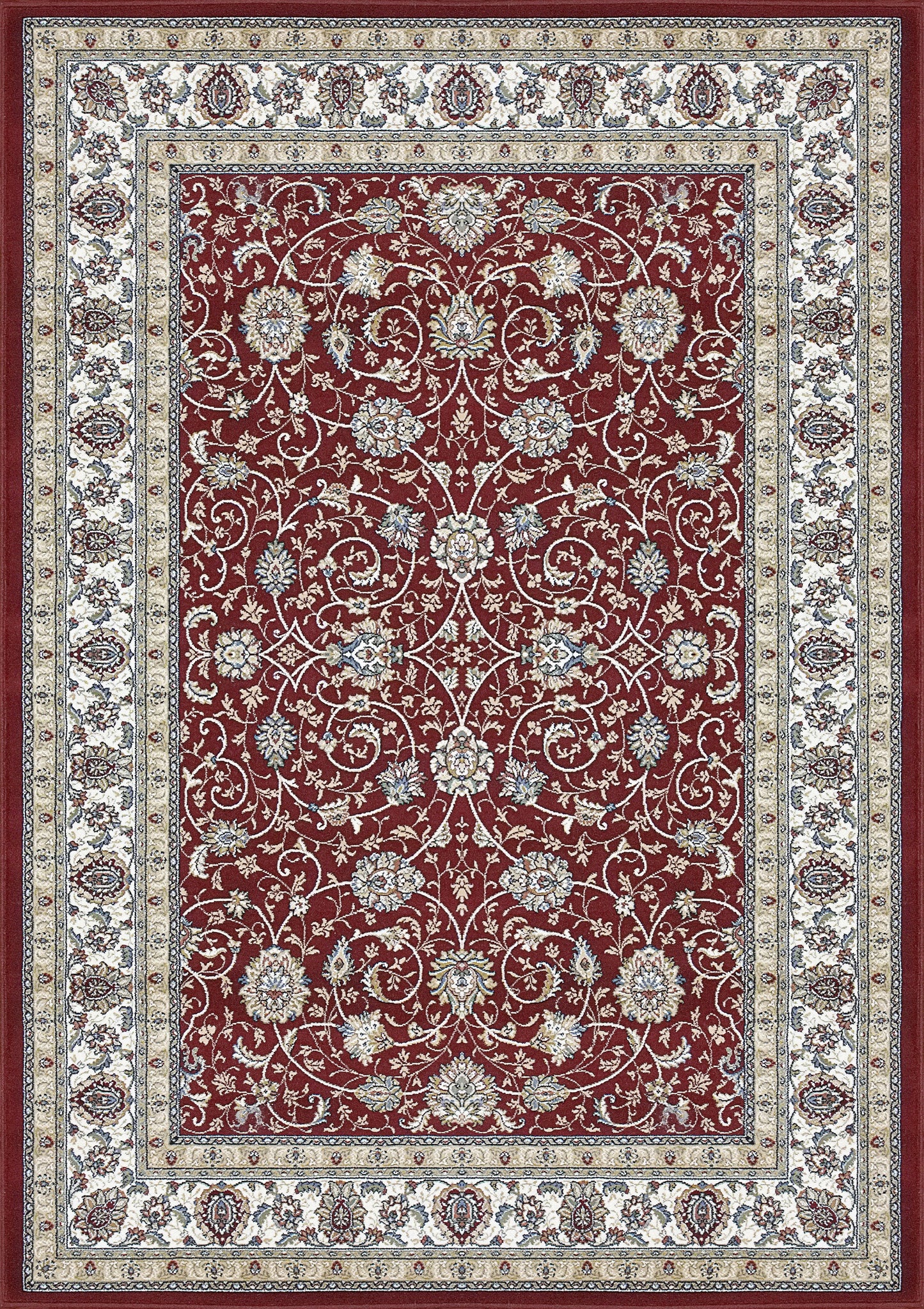 ANCIENT GARDEN 57120 RED/IVORY
