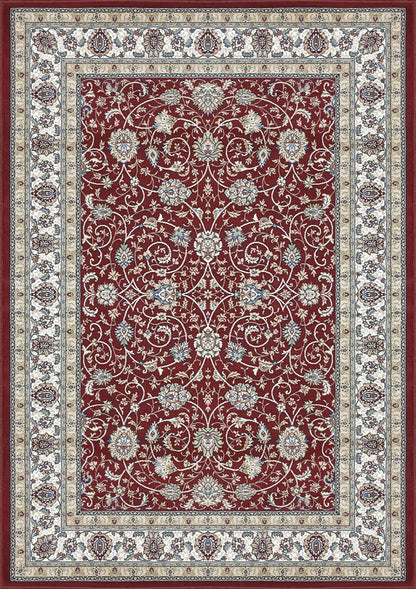 Ancient Garden Traditional Red/Ivory Classic Low Pile Rug