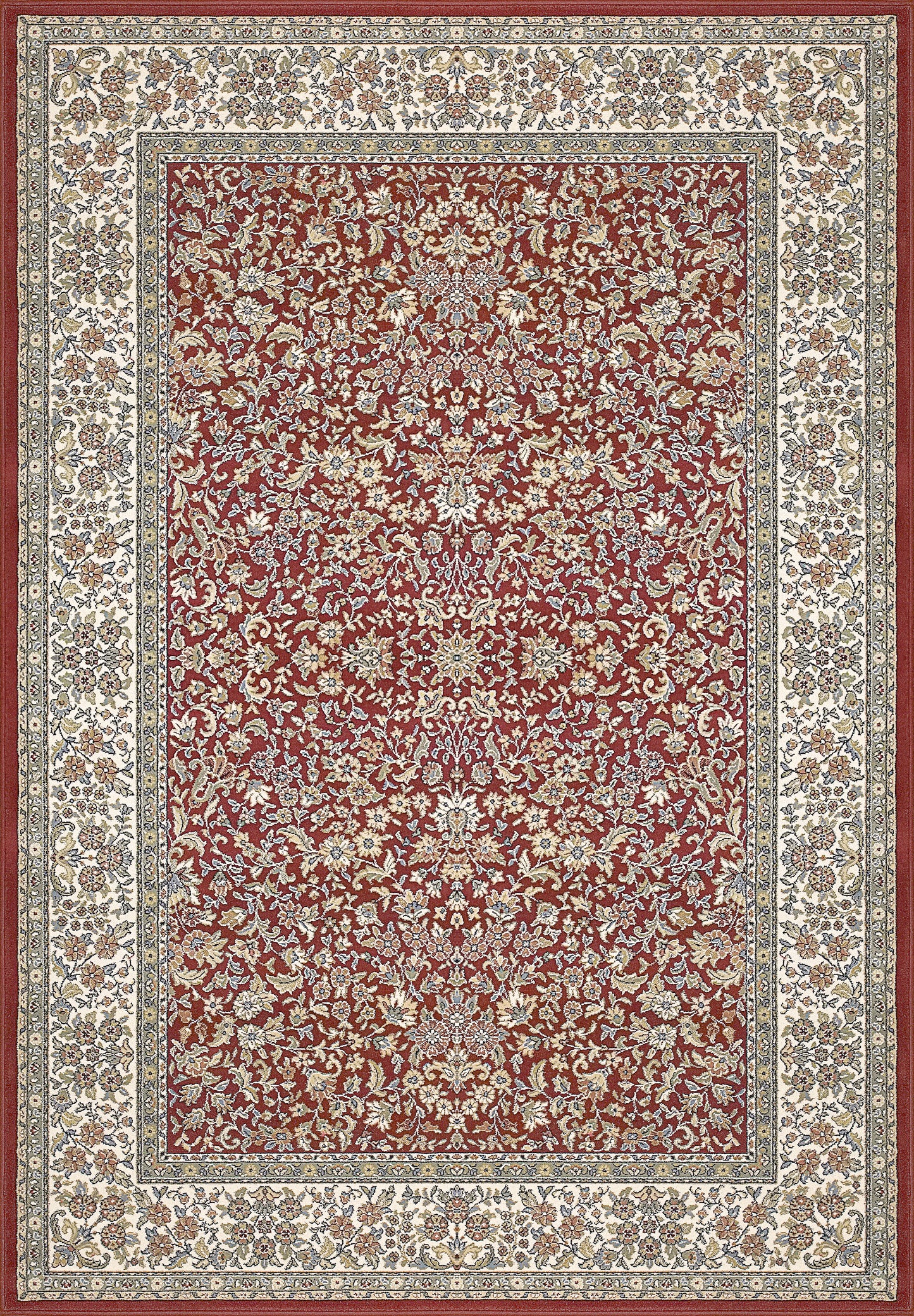 ANCIENT GARDEN 57078 RED/IVORY