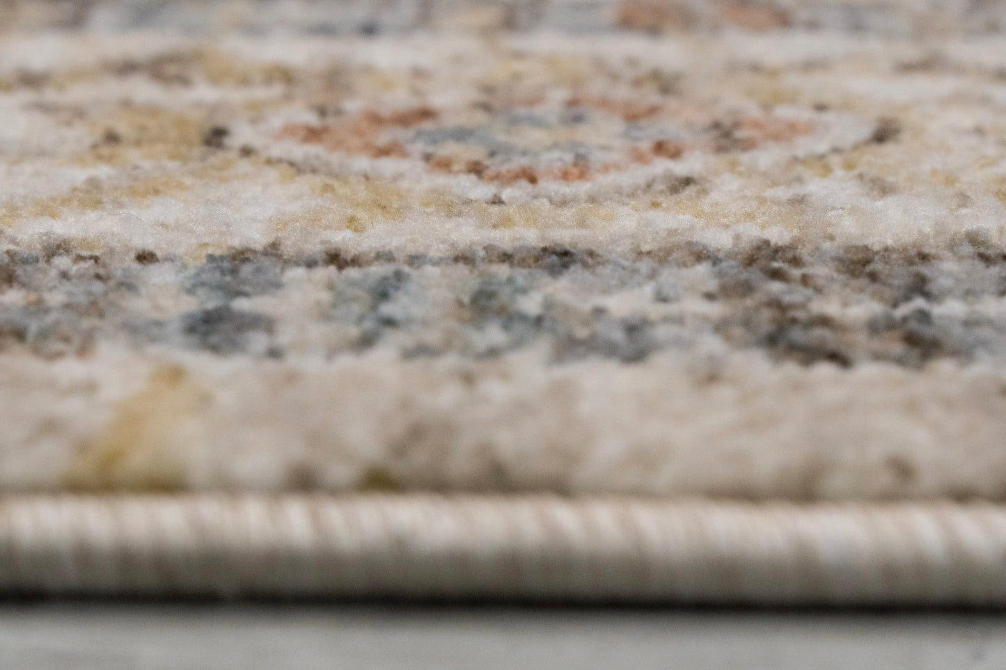 Kashmir Traditional Cream/Beige/Multi Medallion Low Pile Rug