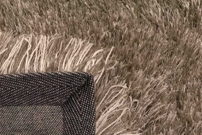 Luxe Contemporary Stone Shag High Pile Rug