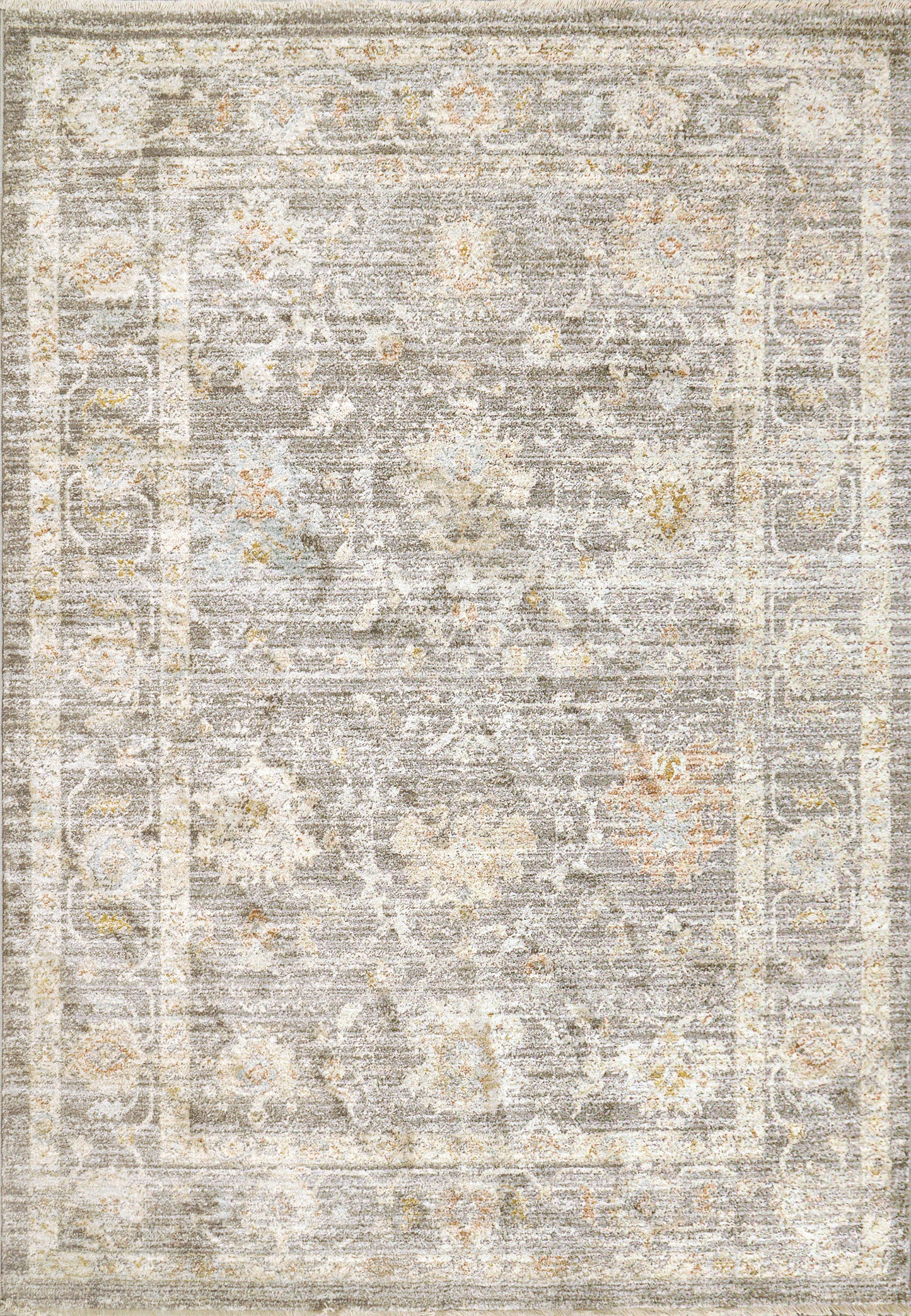 Rojin Traditional Grey/Navy/Multi Oriental Low Pile Rug