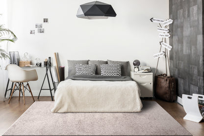 Callie Modern Beige Solid High Pile Rug
