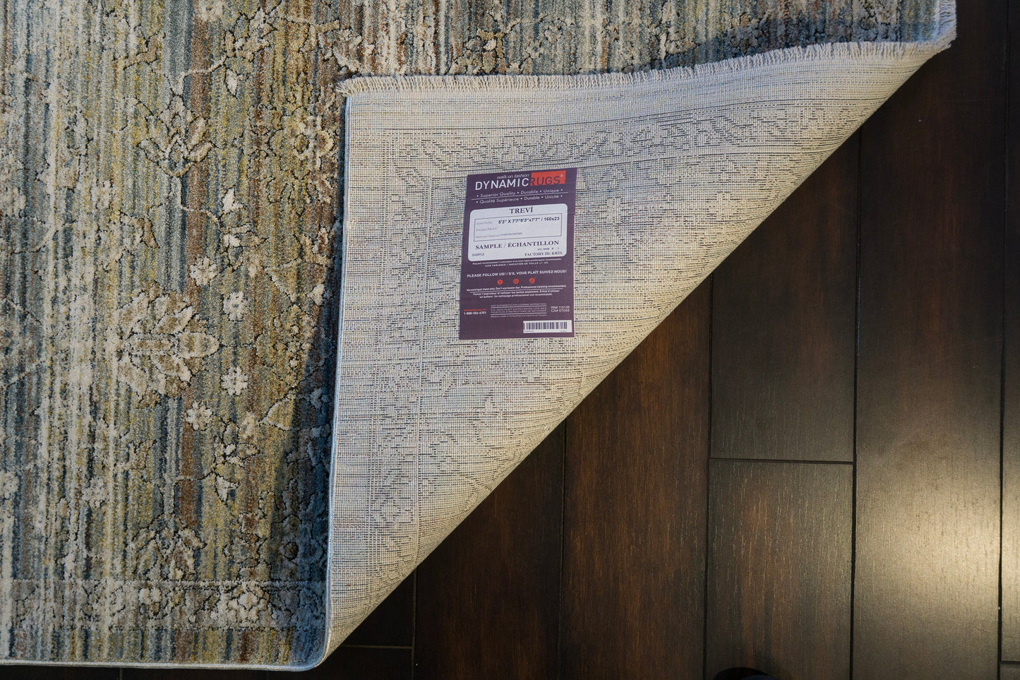 Trevi Transitional Beige/Cream/Blue Floral Low Pile Rug