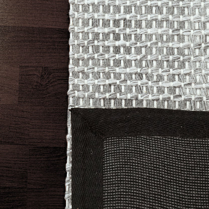 Enchant Solid Grey Woven Flat-Woven Rug