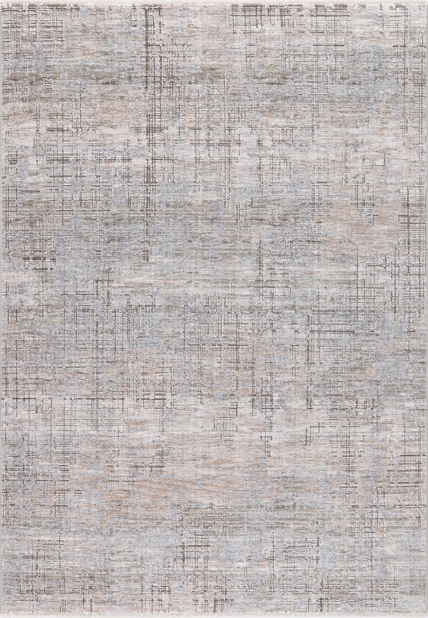 Bliss Contemporary Beige/Grey/Multi Abstract Low Pile Rug