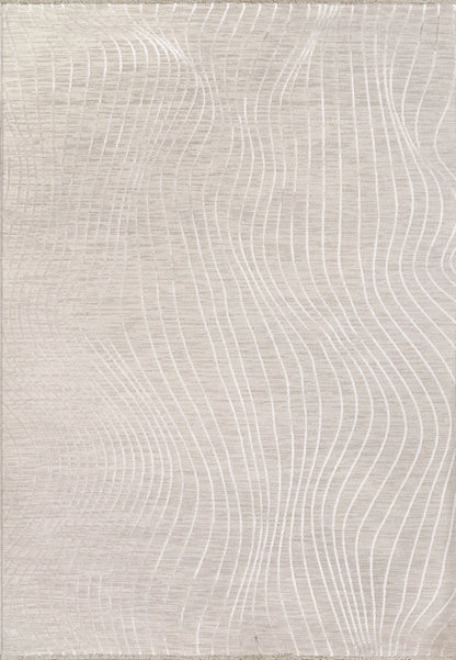 Mesa Modern Cream Geometric Low Pile Rug