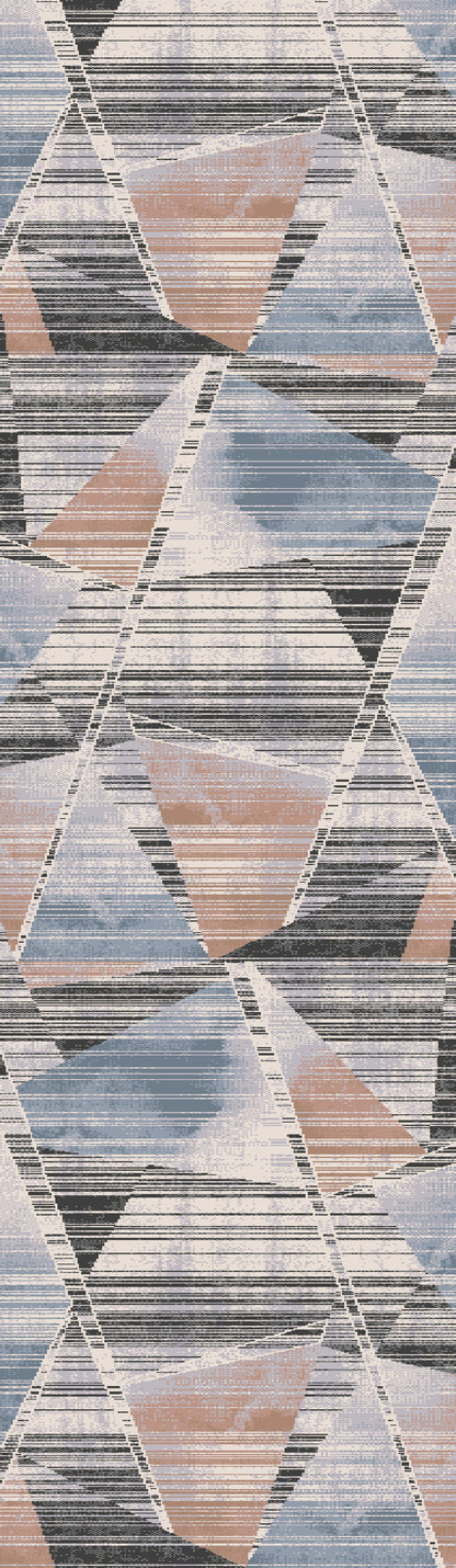 Harlow Modern Multi Geometric Low Pile Rug