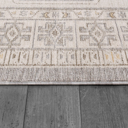 Calypso Traditional Ivory/Grey Bohemian Medium Pile Rug