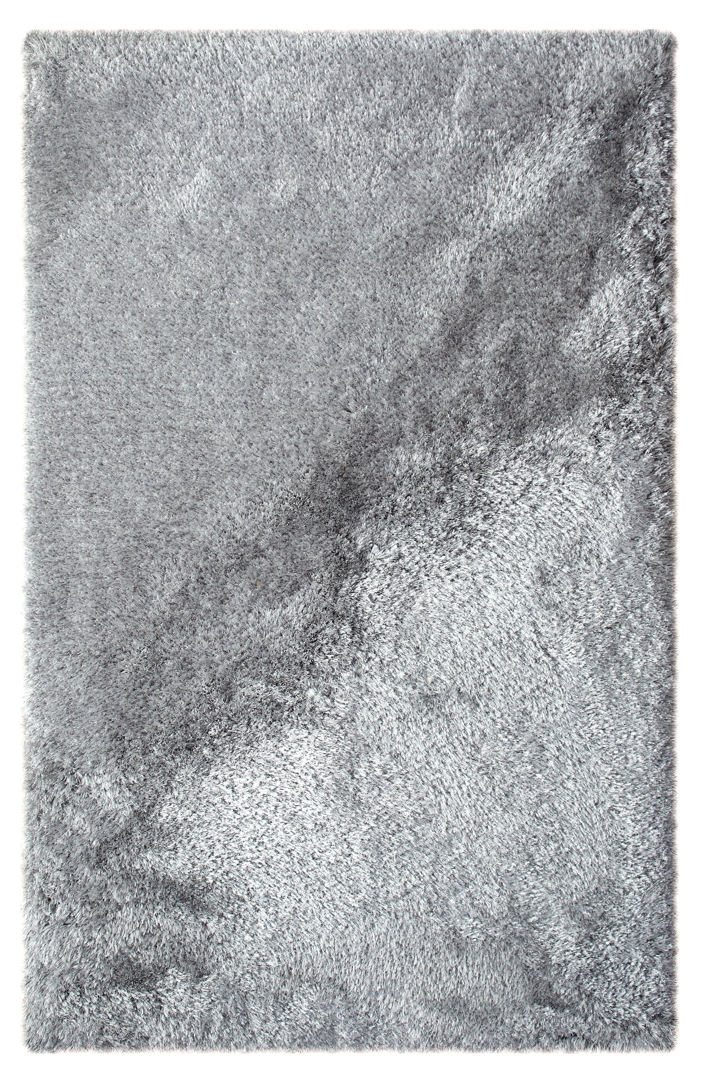 Luxe Contemporary Grey Shag High Pile Rug