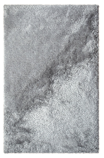 Luxe Contemporary Grey Shag High Pile Rug