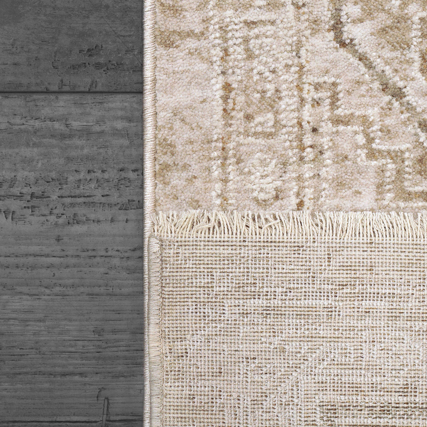 Sahara Transitional Beige/Ivory Medallion Low Pile Rug