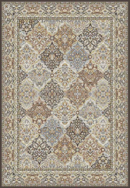 Ancient Garden Traditional Brown/Blue Oriental Low Pile Rug