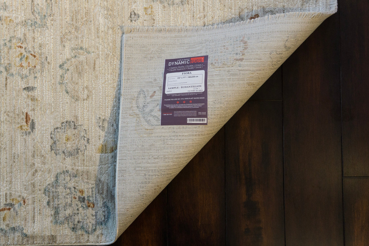 Fiora Modern Cream/Taupe Floral Low Pile Rug