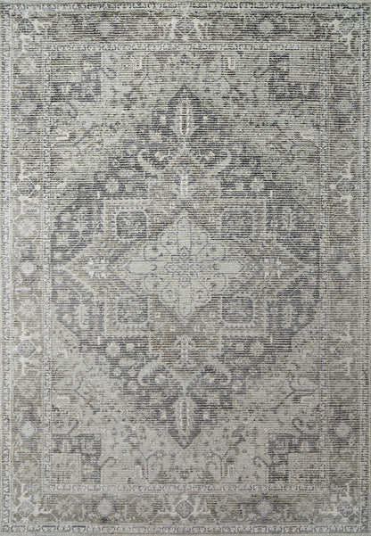 Stefano Traditional Beige/Taupe/Grey Medallion Low Pile Rug