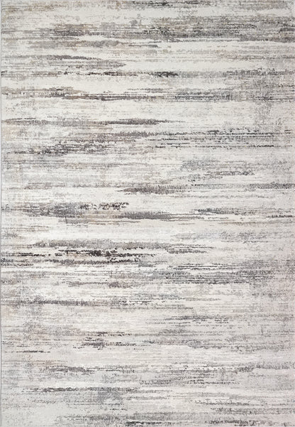 Zen Modern Grey/Taupe Abstract Low Pile Rug