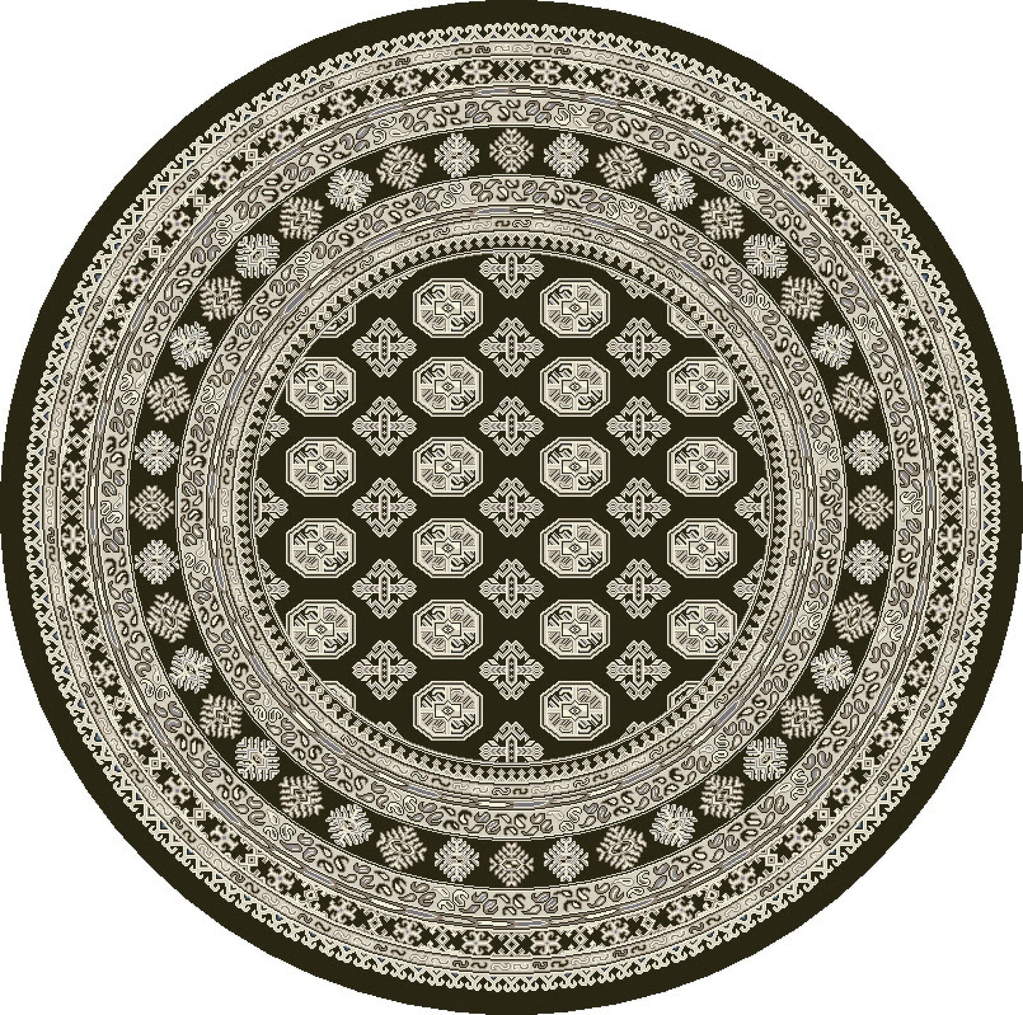 ANCIENT GARDEN 57102 CHARCOAL/SILVER