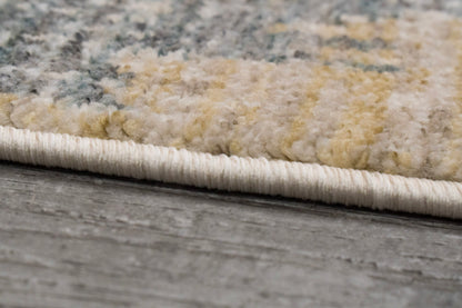 Kashmir Modern Cream/Multi Geometric Low Pile Rug