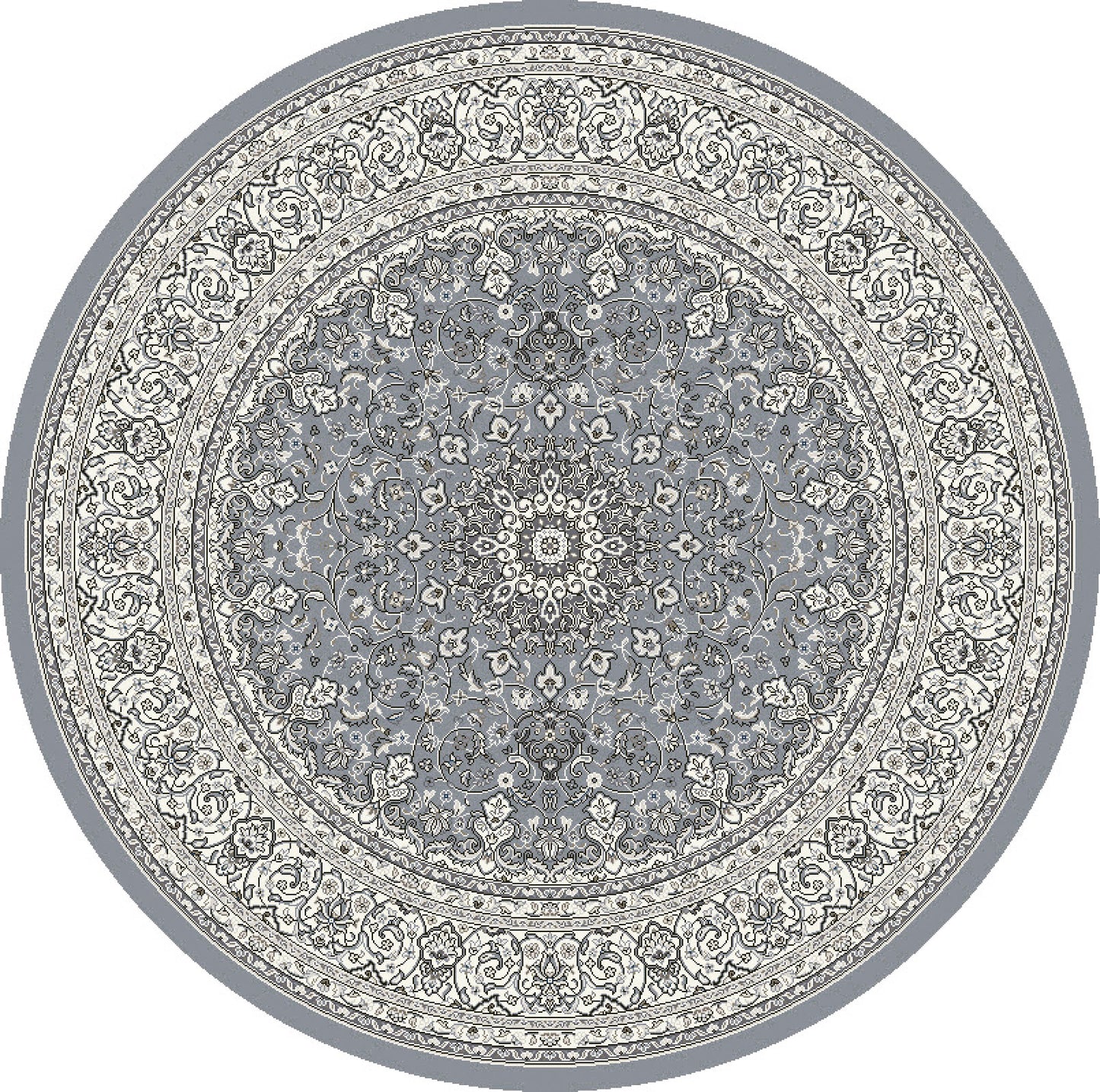 ANCIENT GARDEN 57119 STEEL BLUE/CREAM