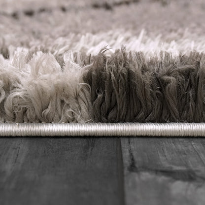 Callie Modern Grey/Dark Grey Geometric High Pile Rug