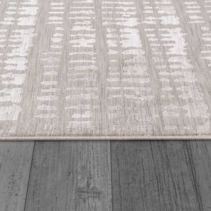 Mesa Modern Beige/Light Grey Abstract Low Pile Rug