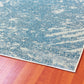 Zodiac Contemporary Aqua Blue Abstract Low Pile Rug