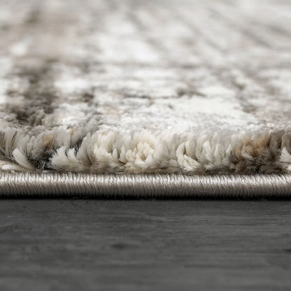 Riley Modern Grey/Beige Abstract Medium Pile Rug