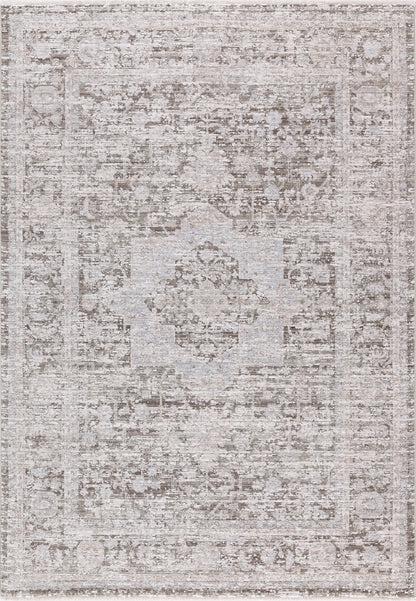 Bliss Traditional Beige/Grey Oriental Low Pile Rug