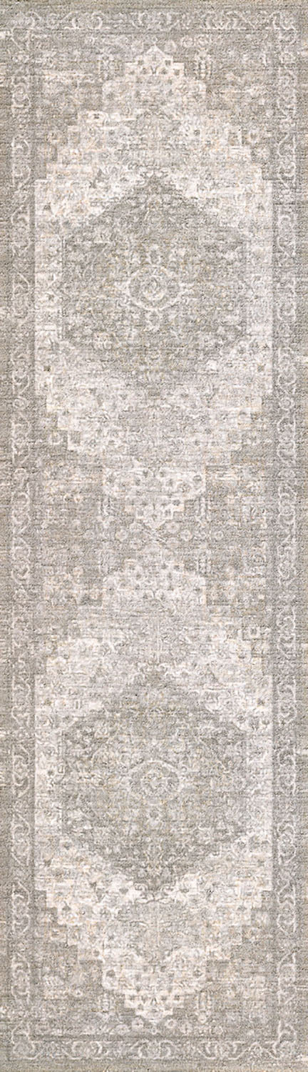 Mesa Traditional Cream/Beige Medallion Low Pile Rug