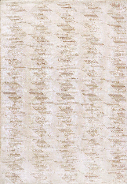 Sahara Modern Grey Geometric Low Pile Rug