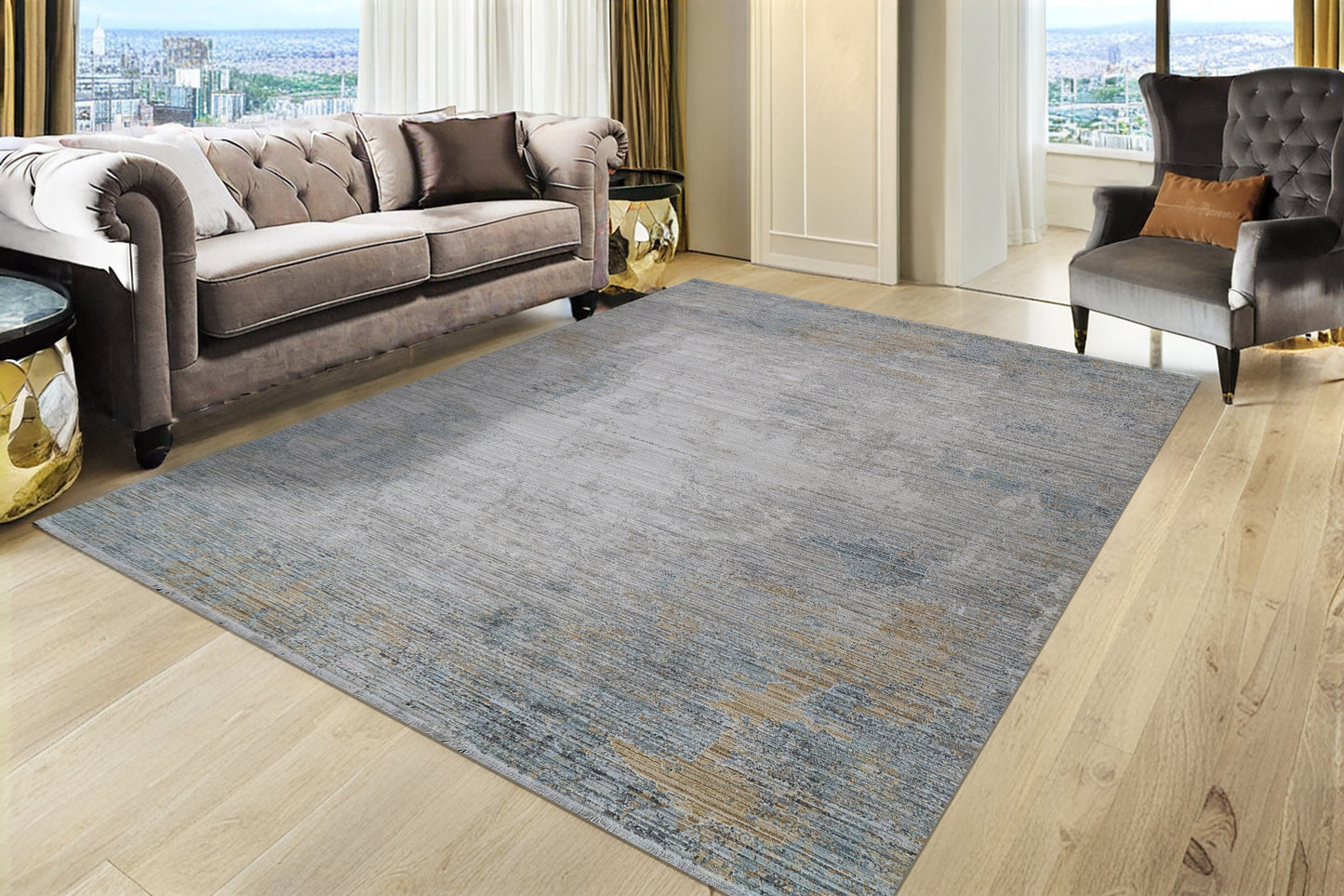 Fiora Modern Cream/Multi Abstract Low Pile Rug