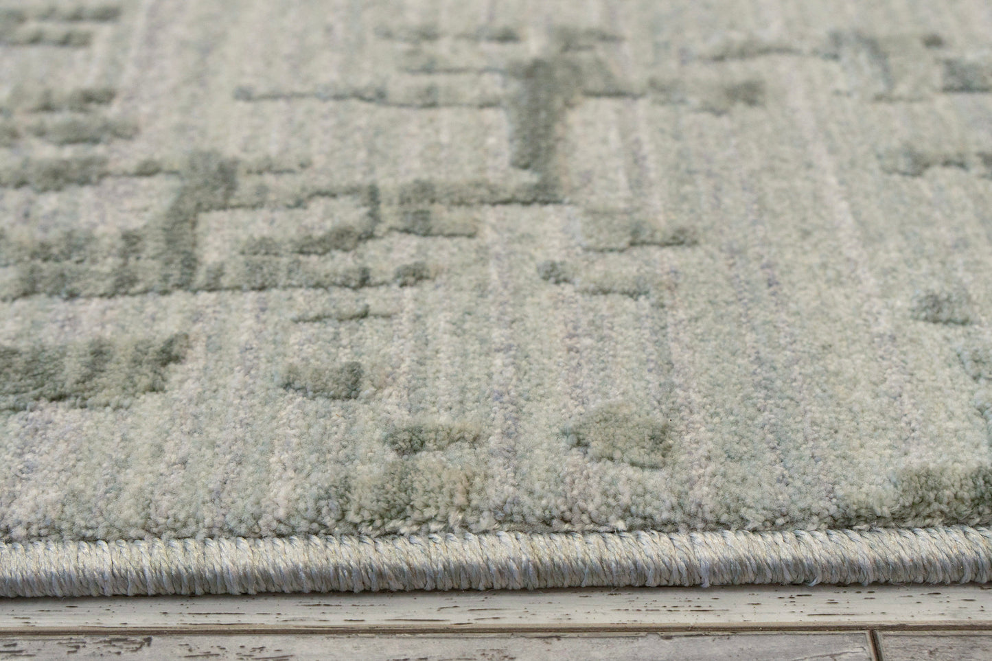 Mesa Modern Mint Green/Taupe Abstract Low Pile Rug