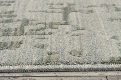 Mesa Modern Mint Green/Taupe Abstract Low Pile Rug