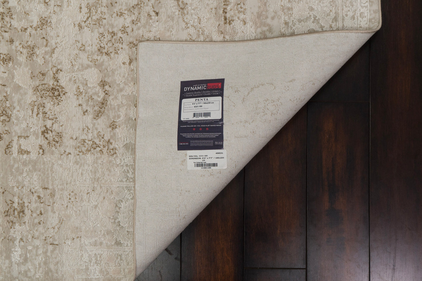 Penta Transitional Cream/Beige Medallion Low Pile Rug