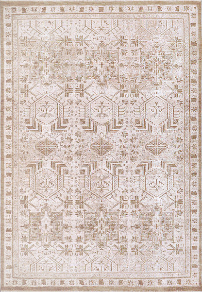 Sahara Transitional Beige/Grey Oriental Low Pile Rug
