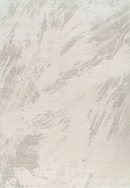 Penta Modern Cream/Ivory Abstract Low Pile Rug