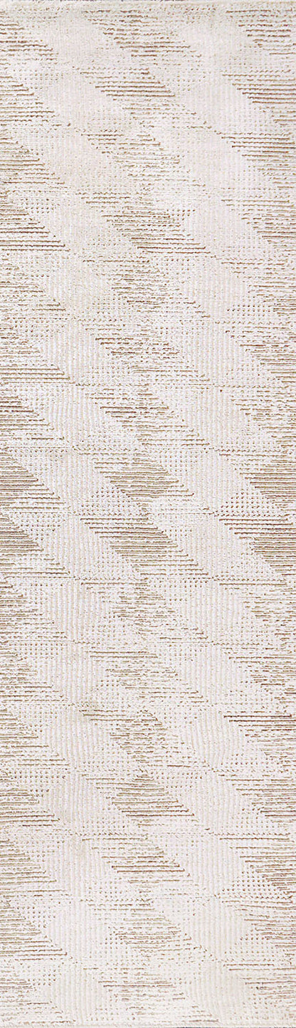 Sahara Modern Grey Geometric Low Pile Rug